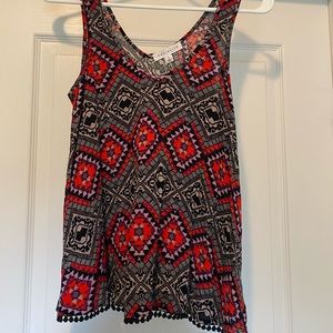 Aztec printed tank top